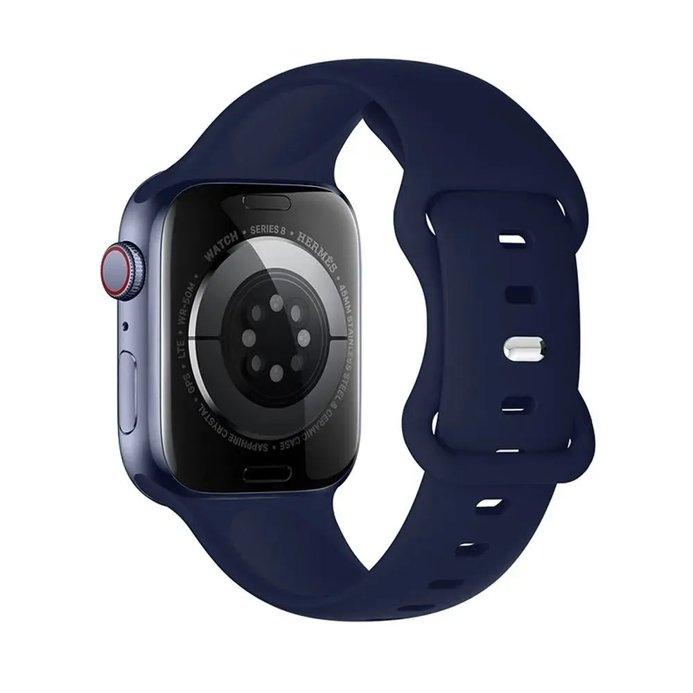 [10014875] Hoco Apple Watch 42 / 44 / 45 / 49 mm. Flexible Series Classic Sports Silicone Strap - Navy Blue