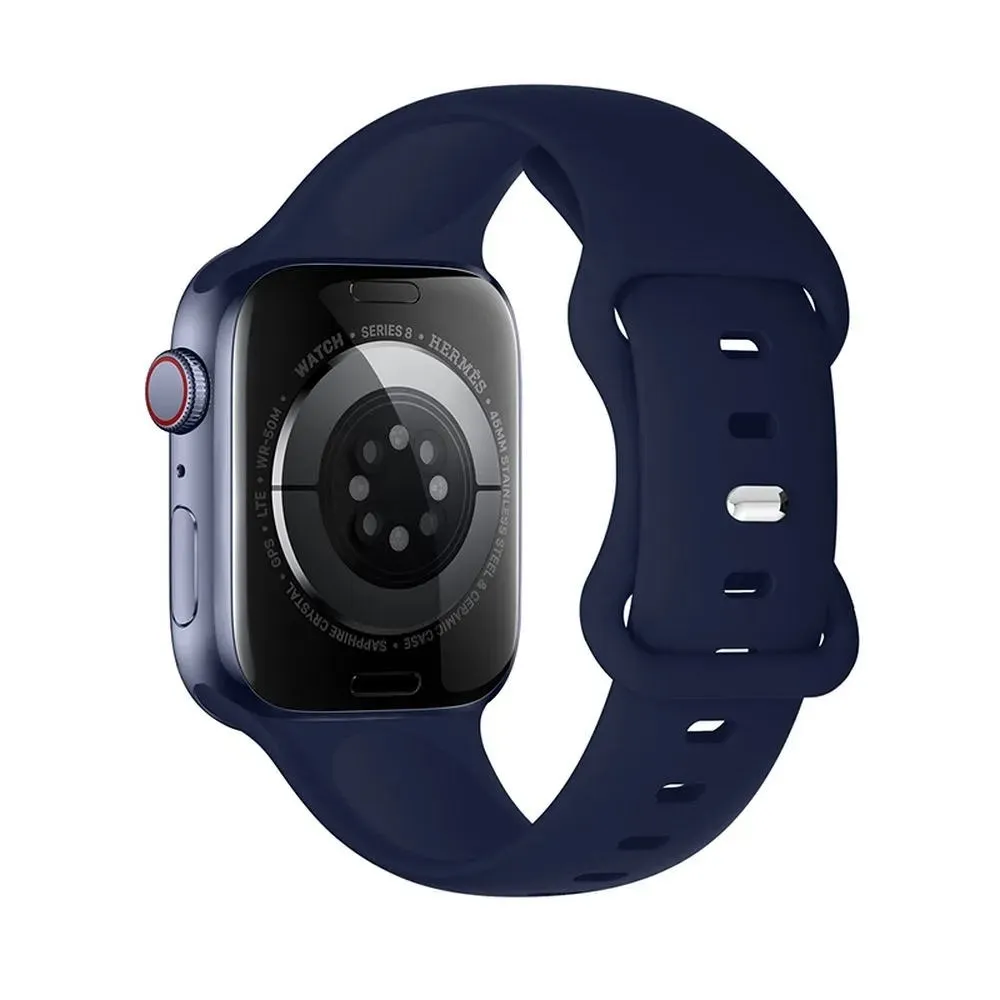 [10014876] Hoco Apple Watch 38 / 40 / 41 mm. Flexible Series Classic Sports Silicone Strap - Midnight Blue