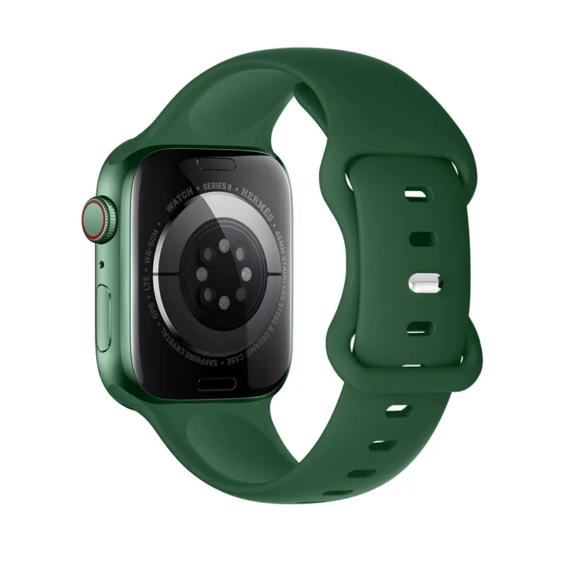[10014880] Hoco Apple Watch 38 / 40 / 41 mm. Flexible Series Classic Sports Silicone Strap - Pine Green