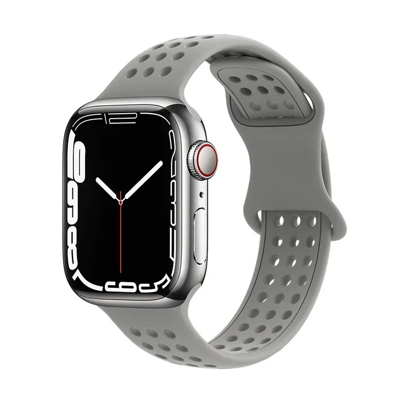 [10014780] Hoco Apple Watch 38 / 40 / 41 mm. Flexible Series Honeycomb Silicone Strap - Gray