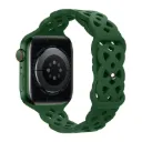 Hoco Apple Watch 38 / 40 / 41 mm. Flexible Series Rhombus Hollow Silicone Strap - Alfa Alfa Green