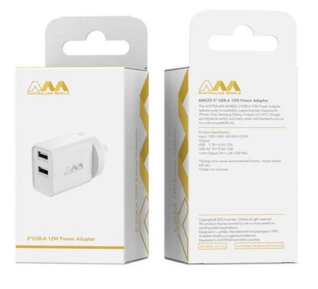[10016522] AAA Wall Charger Dual USB A Ports