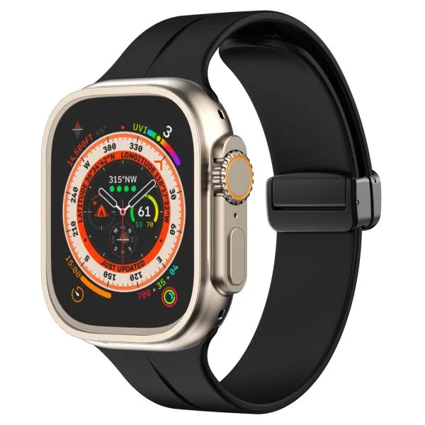 [10018257] Apple Watch 38/40/41 Premium Silicon Watch Band Black