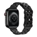 Hoco Apple Watch 42 / 44 / 45 / 49 mm. Flexible Series Rhombus Hollow Silicone Strap - Black