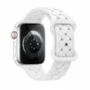 Hoco Apple Watch 42 / 44 / 45 / 49 mm. Flexible Series Bamboo Pattern Solid Color Silicone Strap - White