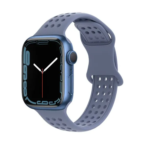 [10014792] Hoco Apple Watch 38 / 40 / 41 mm. Flexible Series Honeycomb Silicone Strap - Lavender Gray