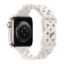 Hoco Apple Watch 38 / 40 / 41 mm. Flexible Series Rhombus Hollow Silicone Strap - Star Color Cream
