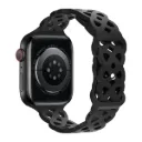 Hoco Apple Watch 38 / 40 / 41 mm. Flexible Series Rhombus Hollow Silicone Strap - Black